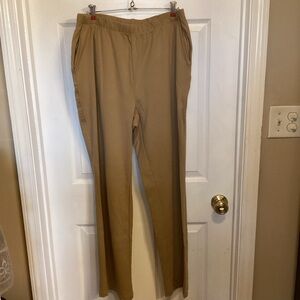 Lands' End Tan Straight Leg Pants L/T. NWOT